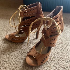 Stiletto lace up heels
